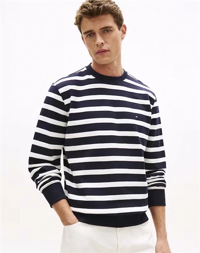 Tommy Hilfiger - Terry Block Sweatshirt - Desert Sky/Ivory